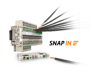 Klippon® Connect terminal blocks with Weidmüller‘s revolutionary SNAP IN technology