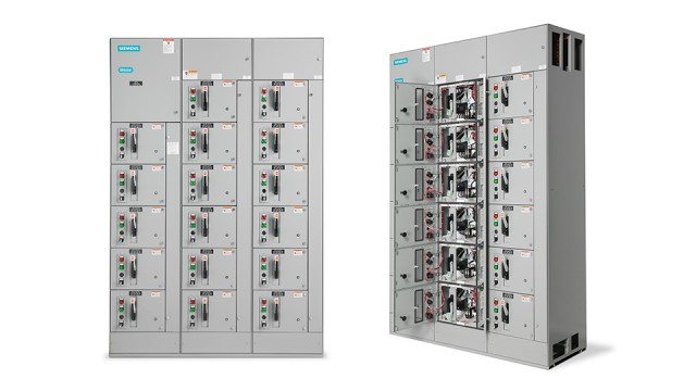 Siemens standard non-arc-resistant, low-voltage motor control centers